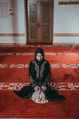 Muslim woman pray in mosque