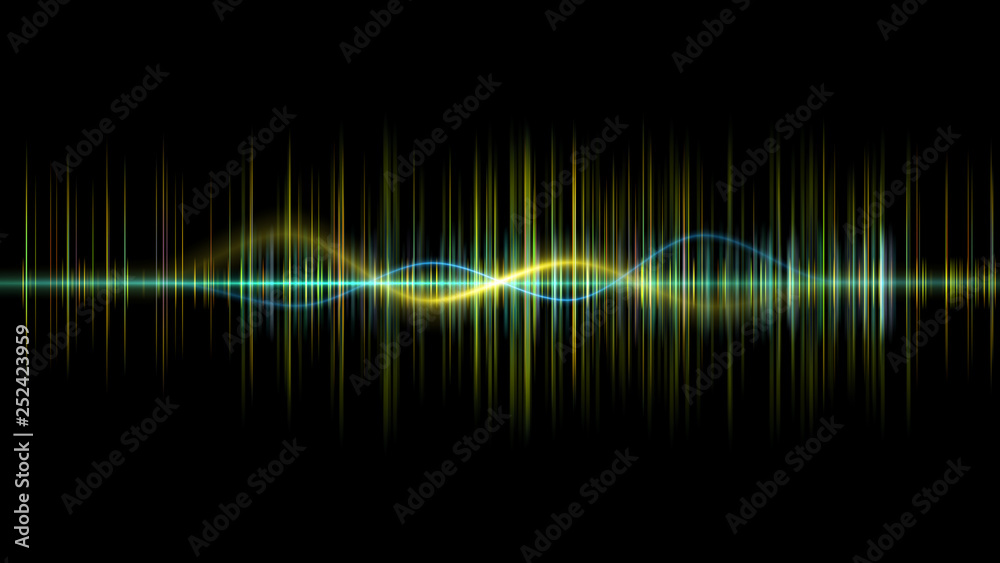 Audio digital equalizer technology, pulse musical.abstract of sound ...