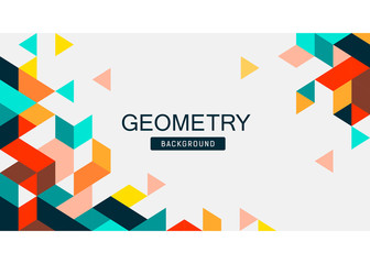 abstract colorful geometry banner design, vector illustration