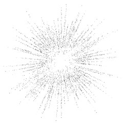Wall Mural - digital burst pattern with multiple dots. explosion consist of black particles isolated on white bac