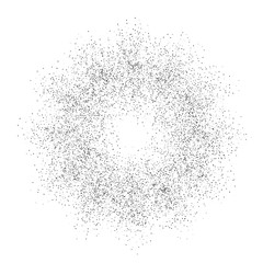 Wall Mural - digital burst pattern with multiple dots. explosion consist of black particles isolated on white bac