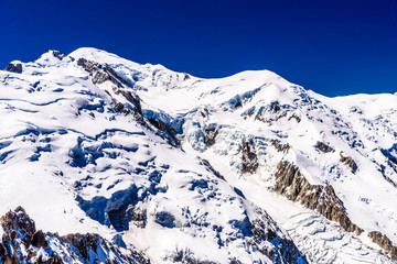 Wall Mural - Snowy mountains Chamonix, Mont Blanc, Haute-Savoie, Alps, France