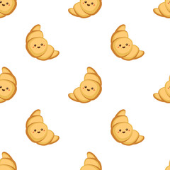 Sticker - Cute croissant pattern