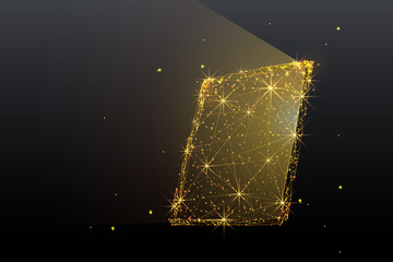 Leinwandbilder - tablet low poly GD