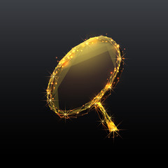 Aufkleber - Magnifying low-poly gold