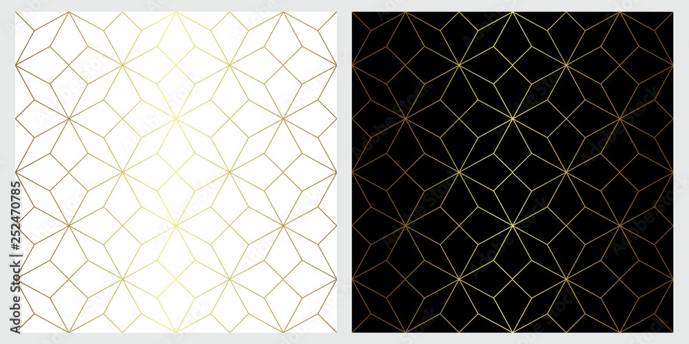 Star seamless vector pattern with wilth geometric line Stock Vector ...