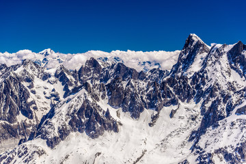 Wall Mural - Snowy mountains Chamonix, Mont Blanc, Haute-Savoie, Alps, France