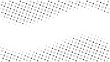 © svitlananiko - Halftone gradient pattern. Abstract halftone dots background. Monochrome dots pattern. Pop Art, Comic small dots. Wavy twisted strip. Banner with space. Design for presentation, report, flyer, card