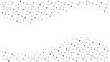 © svitlananiko - Halftone gradient pattern. Abstract halftone dots background. Monochrome dots pattern. Pop Art, Comic small dots. Wavy twisted strip. Banner with space. Design for presentation, report, flyer, card