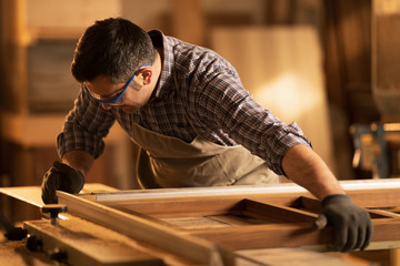 Wall Mural - Wood craftsman at work