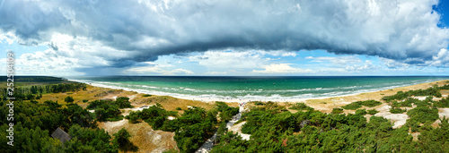 Carta da parati  view from lighthouse Darsser Ort to baltic sea beach