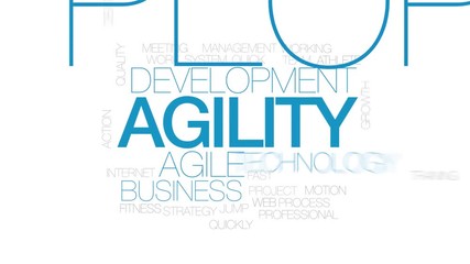 Wall Mural - agility animated word cloud. kinetic typography.