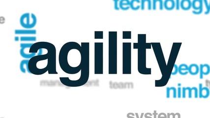 Wall Mural - agility animated word cloud. kinetic typography.