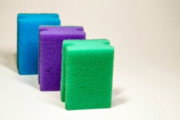 Multi-colored sponges for washing 