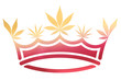 Pink & Gold Ombre Metallic Marijuana / Cannabis Leaf Crown