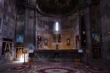 Wall Mural - Interior of  Cathedral of the Holy Mother of God in  Harichavank  Monastery in Shirak Province, Armenia.