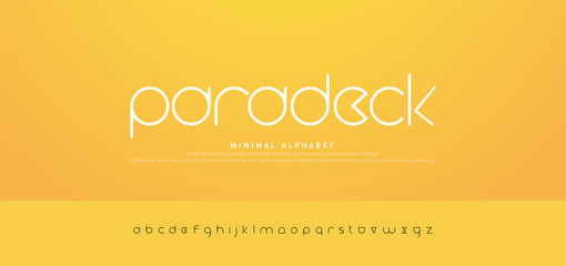 Minimal modern urban alphabet fonts. Typography simple round thin line font uppercase. vector illustration