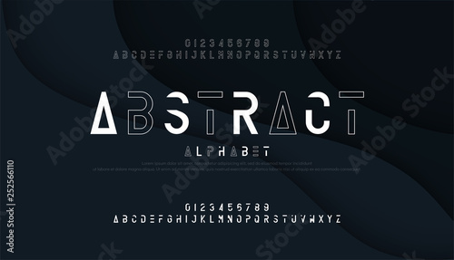 Abstract Thin Line Font Minimal Alphabet Modern Fonts And Numbers Typography Urban Typeface Uppercase And Number Vector Illustrationint Stock Vektorgrafik Adobe Stock