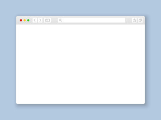 Aufkleber - Browser window. Web interface mock screen internet document mockup website flat blank frame tab page elements