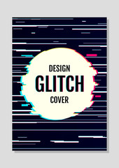 Wall Mural - modern trendy dynamic background cover with geometric glitch style. good for covers, placards, poste