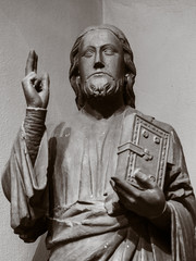 Wall Mural - Medieval statue of Christ