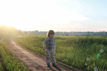 Poster - Children outdoors on nature