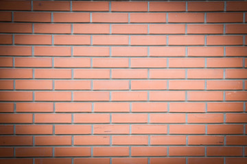 Wall Mural - Red brown block brick wall Beautifully arranged texture background