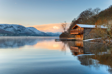 Wall Mural - Pooley Bridge Boat House on Ullswater