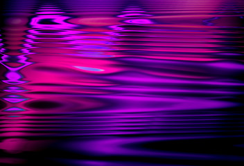 Aufkleber - Abstract Ultra Violet Waves Holographic background. Synthwave. Vaporwave style. Retrowave, retro futurism