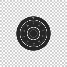 Safe Combination Lock Wheel Icon Isolated On Transparent Background. Protection Concept. Password Sign. Flat Design. Vector Illustration