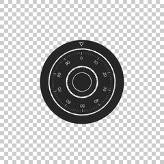 Safe combination lock wheel icon isolated on transparent background. Protection concept. Password sign. Flat design. Vector Illustration