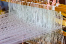 Weaving Equipment Household Weaving - Detail Of Weaving Loom For Homemade Silk Used For Silk Weaving Or Textile Production Of Thailand 