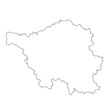 Saarland, Saarbrücken - map region of Germany
