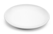 White Plate Isolated On A White Background