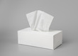 © showcake - Opened tissue box on grey background for print design and mock up