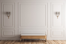White Interior With Bench