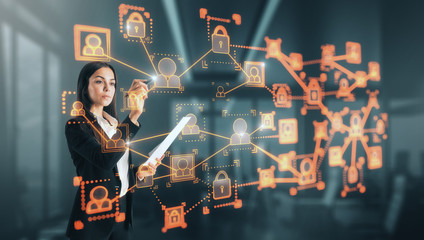 Poster - Social network and safety concept