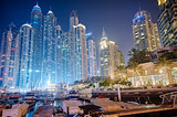 Dubai Marina in the night