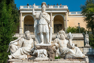 Canvas Print - Fountain of the goddess of Rome in Rome