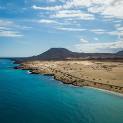 Wall Mural - Fuerteventura- Dunes of Corralejo - Aerial View