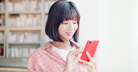 Sticker - young woman use smart phone