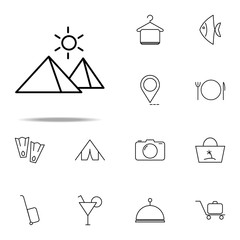 Poster - pyramids icon. hotel icons universal set for web and mobile