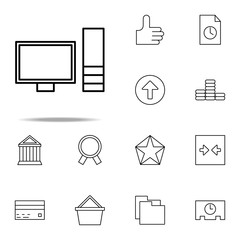 Poster - pc icon. Web icons universal set for web and mobile