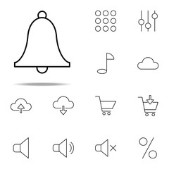 Poster - notification bell icon. Web icons universal set for web and mobile