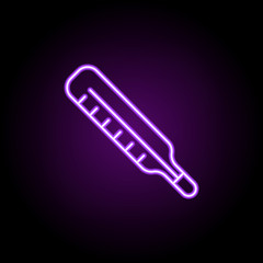 Aufkleber - thermometer line icon. Elements of Medicine in neon style icons. Simple icon for websites, web design, mobile app, info graphics