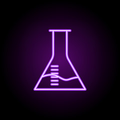 flask line icon. Elements of Medicine in neon style icons. Simple icon for websites, web design, mobile app, info graphics