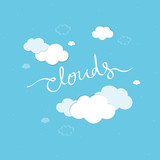 Fototapeta Do pokoju - Cloudy blue background