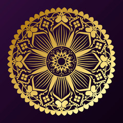 Poster - Golden mandala badge