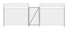 Realistic Metal Chain Link Fence.