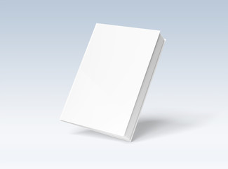 Wall Mural - blank hardcover book mockup floating on white 3d rendering